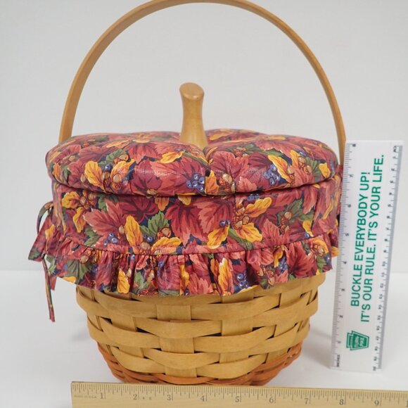 Vintage Longaberger pumpkin basket with liner and lid - Picture 4 of 6